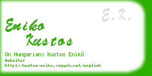 eniko kustos business card